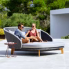 Cane-line Peacock Day Bed with Teak Legs inc Table