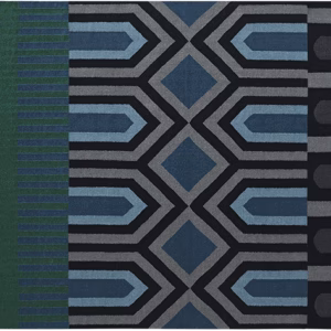GAN Rugs Kilim Ndebele Rug, Wool