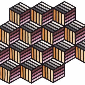 GAN Rugs Parquet Hexagon Rug, Wool