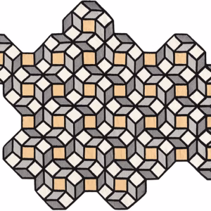 GAN Rugs Parquet Rhomb Rug, Wool, Reversible