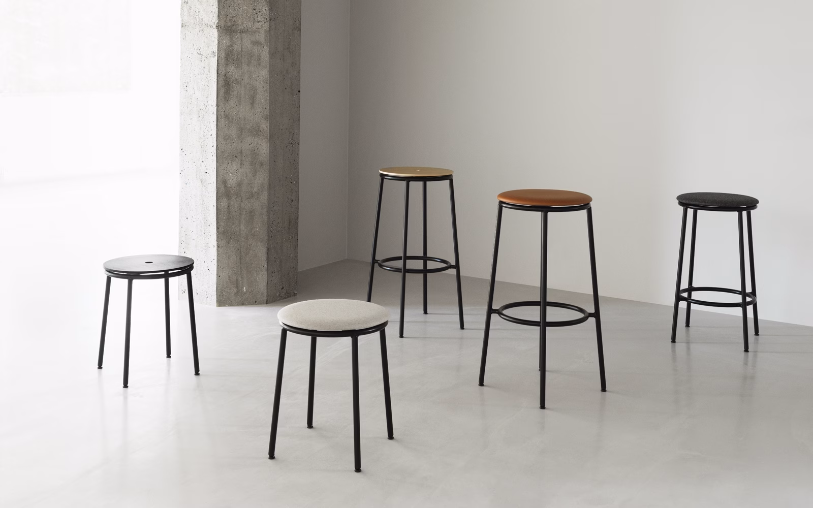 Normann Copenhagen Circa Barstool 75 in 3 Different Colours