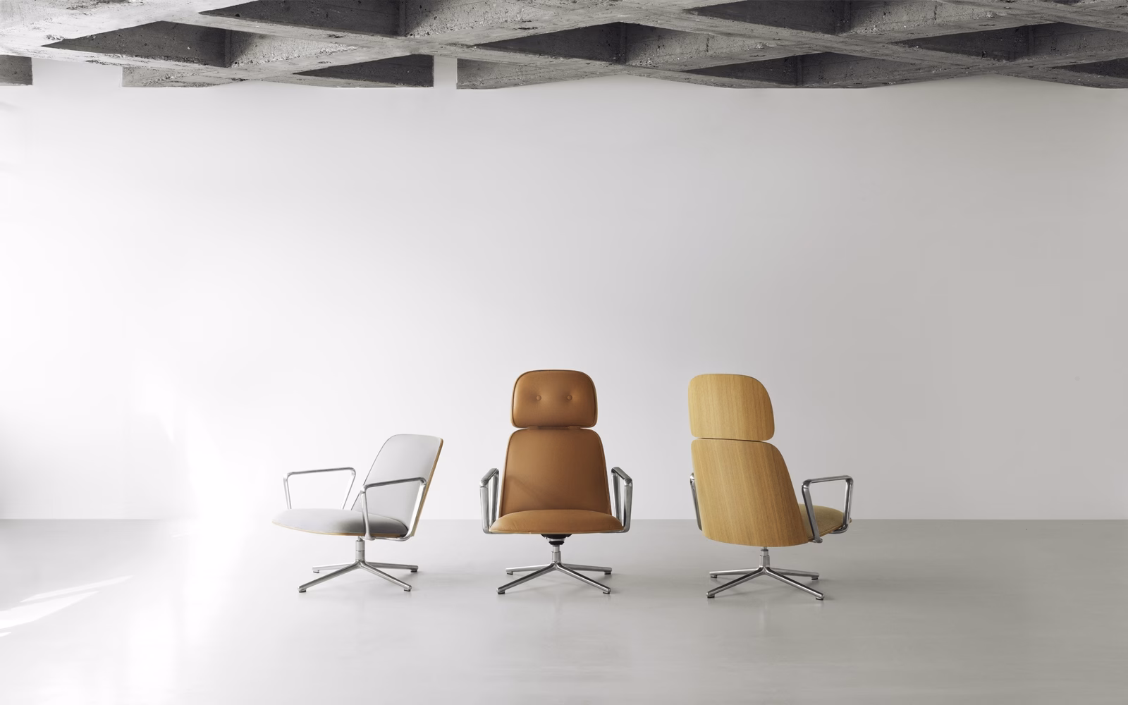 Normann Copenhagen Pad Lounge Chair Low in Leather & Fabric