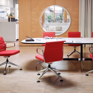 Vitra AC 5 Meet Office Chair, Fabric, Leather Upholstery