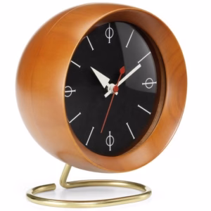 Vitra Chronopak Desk Clock, Brass and Wood