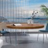 Round Wood Air Table by Lago