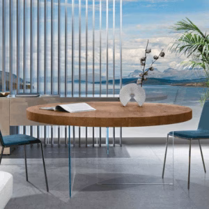Round Wood Air Table by Lago