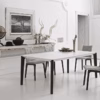 Alfa Wooden Frame with Cushion Chair by Bontempi Casa