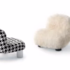 Arflex Botolo Low Lounge Chair / Armchair in Fur