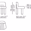 Arflex Botolo High Lounge Chair / Armchair in Fur