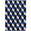Arlo Blue Block Rug by Asiatic