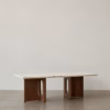 Audo Copenhagen Androgyne Marble Top and Wood Base Coffee Table