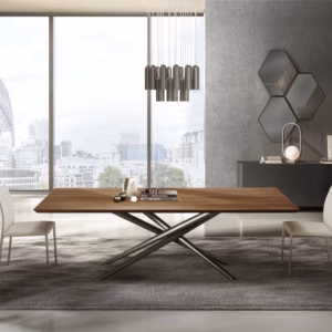 Eforma Baly Fixed Dining Rectangular in Glass, Ceramic, Wood or Marble