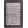 Blade Border Charcoal Silver Rug by Asiatic