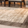 Blade Border Mocha Chocolate Rug by Asiatic