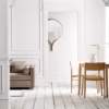 Bolia Racquet Wall Mirror in Soap or Black Oak Height 101cm