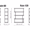 Bonaldo Rain Bookcase & Shelves 60cm