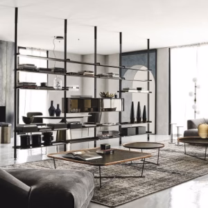 Bonaldo Roll Bookcase & Shelves Ceiling Fixing 2 Module