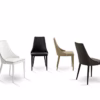 Bontempi Casa Clara Dining Chair with Paint Metal Legs