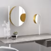 Bontempi Casa 'Vanity' Dressing Makeup Vanity Table with 2 Mirrors in SuperMarble