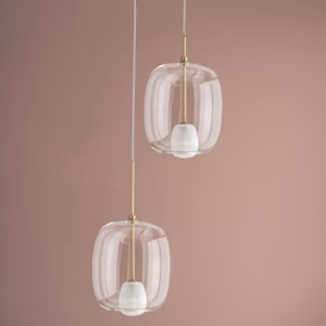 Bontempi Casa Blow Ceiling Suspension Lamp Light Borosilicate glass