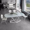 Bontempi Casa Delta Barrel Extending Dining Table 