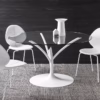 Basil 4-Leg/Leather Chair by Calligaris