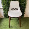Calligaris Connubia Jam Chair Wooden Legs - Glossy Optic White/Transparent Red