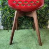 Calligaris Connubia Jam Chair Wooden Legs - Glossy Optic White/Transparent Red