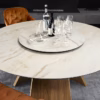 Icaro Ceramic Round Dining Table by Calligaris