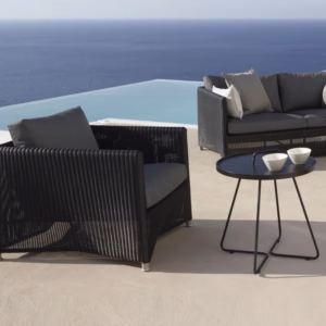 Cane-line Outdoor Diamond Lounge Chair with Quick Dry Cushions