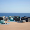 Cane-line Outdoor Diamond Lounge Chair with Quick Dry Cushions