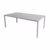 Cane-line Pure Outdoor Dining Table 200 x 100cm - Light Grey/Aluminium 
