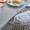 Cane-line Pure Outdoor Dining Table 200 x 100cm - Light Grey/Aluminium 