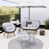 Cane-line Outdoor Peacock Lounge Chair - Teak/Dark Grey