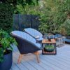 Cane-line Outdoor Peacock Lounge Chair - Teak/Dark Grey