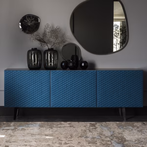 Cattelan Italia Absolut Sideboard, 2 or 3 door, lacquered wood, quilted in synthetic leather or soft leather
