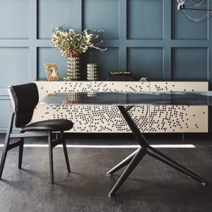 Cattelan Italia ATLANTIS Crystalart Dining Table, rectangular, shaped