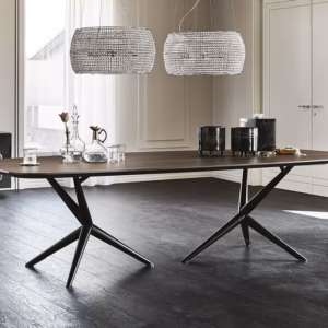 Cattelan Italia ATLANTIS Wood Dining Table, rectangular, shaped, irregular