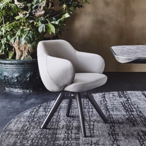 Cattelan Italia Bombe Swiveling Chair, fabric, synthetic nubuck, synthetic leather, soft leather