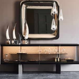 Cattelan Italia Boutique Sideboard, 4 fumé glass doors