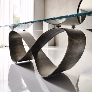 Cattelan Italia Butterfly Glass Dining Table, rectangular, shaped