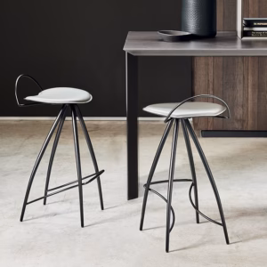 Cattelan Italia Coco Stool, Leather Upholstery