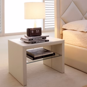 Cattelan Italia Dorian Bedside Table, Soft Leather, Synthetic Leather