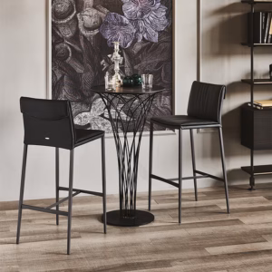 Cattelan Italia Isabel ML Stool, fabric, synthetic nubuck, micro nubuck, synthetic leather, soft leather