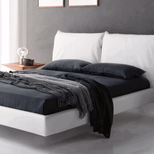 Cattelan Italia Lukas bed, selection of sizes, Soft leather upholstery