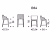 Cattelan Italia Magda Couture Stool, fabric, synthetic nubuck, synthetic leather, soft leather