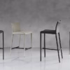 Cattelan Italia Norma Stool, fabric, nubuck, synthetic leather, soft leather