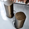 Cattelan Italia Pancho Stool, Brushed Bronze or Brushed Grey steel structure