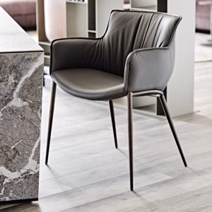 Cattelan Italia Rhonda Chair, fabric, synthetic nubuck, micro nubuck, synthetic leather, soft leather