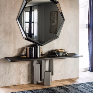 Cattelan Italia Skyline Console, Canaletto walnut, burned oak, natural oak